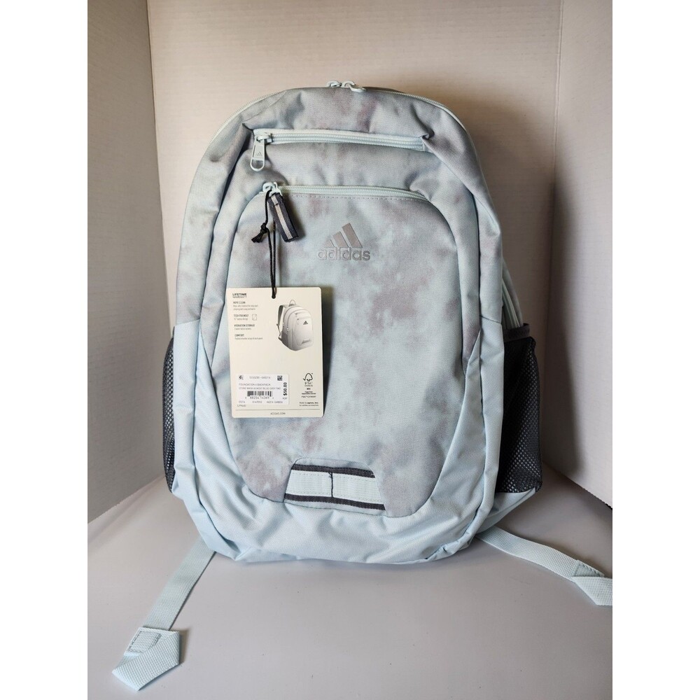 Adidas Stone Wash Almost Blue/gray Backpack Brand New